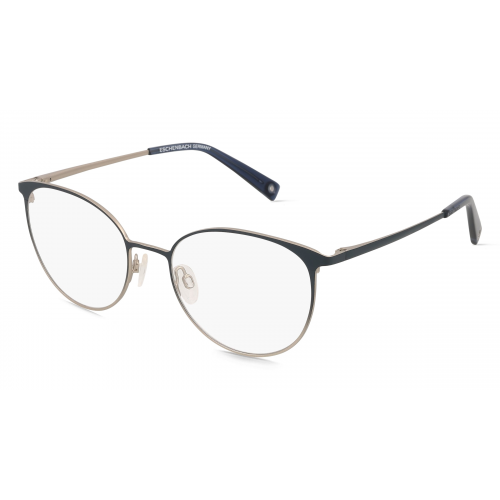 BRENDEL eyewear 902389 Damen-Brille inkl. Gläser Vollrand Rund Metall-Gestell 52mm/18mm/140mm, Blau