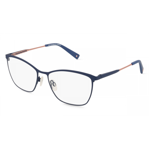 BRENDEL eyewear 902426 Damen-Brille inkl. Gläser Vollrand Rund Metall-Gestell 55mm/16mm/140mm, Blau