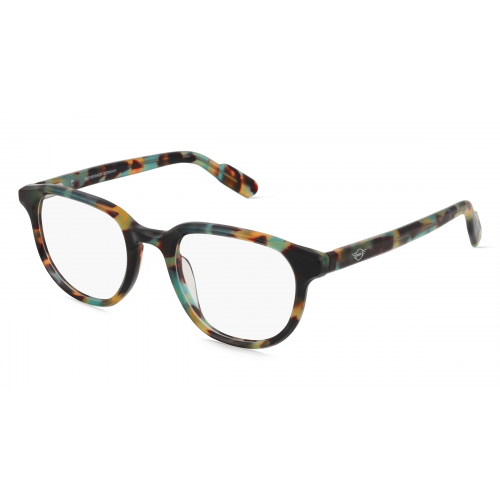 MINI EYEWEAR 743028 Herren-Brille inkl. Gläser Vollrand Panto Kunststoff-Gestell 49mm/21mm/145mm, Grün