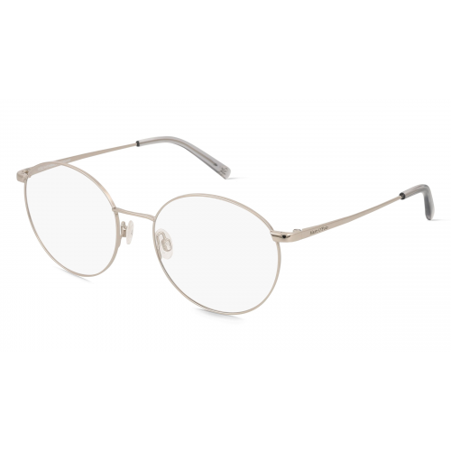 Marc O'Polo Eyewear 502200 Unisex-Brille inkl. Gläser Vollrand Rund Metall-Gestell 52mm/17mm/140mm, Grau