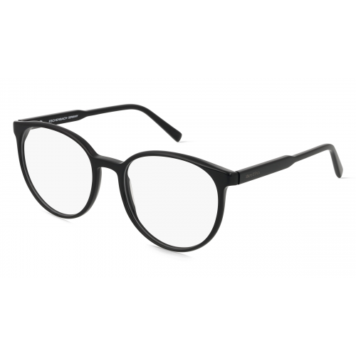 Marc O'Polo Eyewear 503221 Damen-Brille inkl. Gläser Vollrand Panto Kunststoff-Gestell 53mm/18mm/140mm, Schwarz