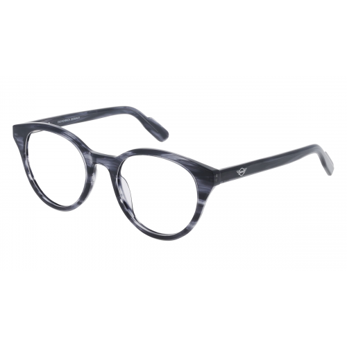 MINI EYEWEAR 743032 Damen-Brille inkl. Gläser Vollrand Panto Kunststoff-Gestell 50mm/20mm/145mm, Schwarz