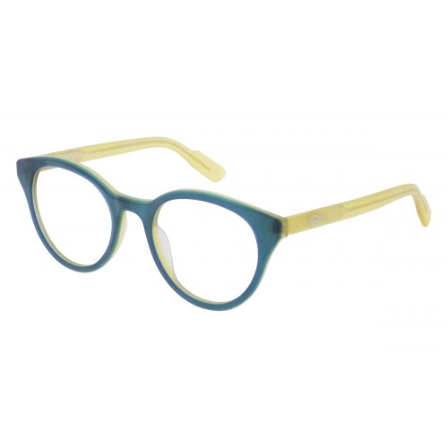 MINI EYEWEAR 743032 Damen-Brille inkl. Gläser Vollrand Panto Kunststoff-Gestell 50mm/20mm/145mm, Blau