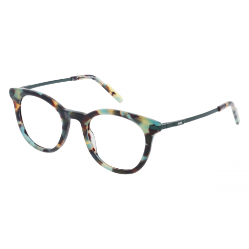 MINI EYEWEAR 741046 Damen-Brille inkl. Gläser Vollrand Panto Kunststoff-Gestell 49mm/22mm/140mm, Grün