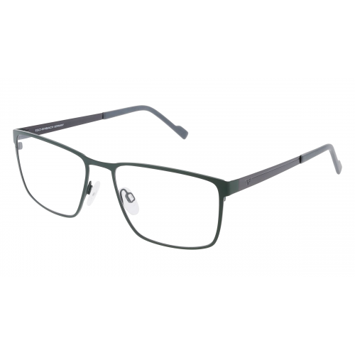 Eschenbach 820968 Herren-Brille inkl. Gläser Vollrand Eckig Titan-Gestell 55mm/17mm/140mm, Grün