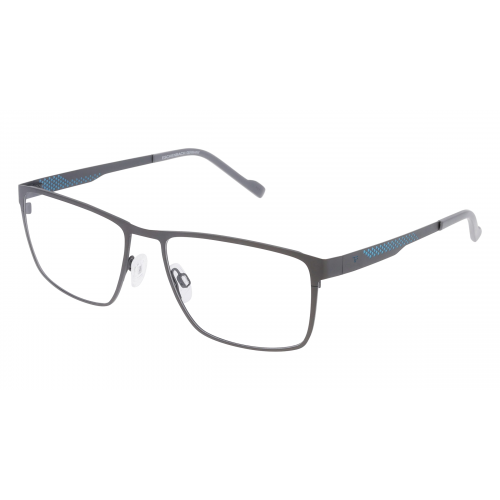 Eschenbach 820971 Herren-Brille inkl. Gläser Vollrand Eckig Titan-Gestell 56mm/17mm/140mm, Grau