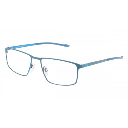 Eschenbach 820977 Herren-Brille inkl. Gläser Vollrand Eckig Titan-Gestell 56mm/17mm/145mm, Blau