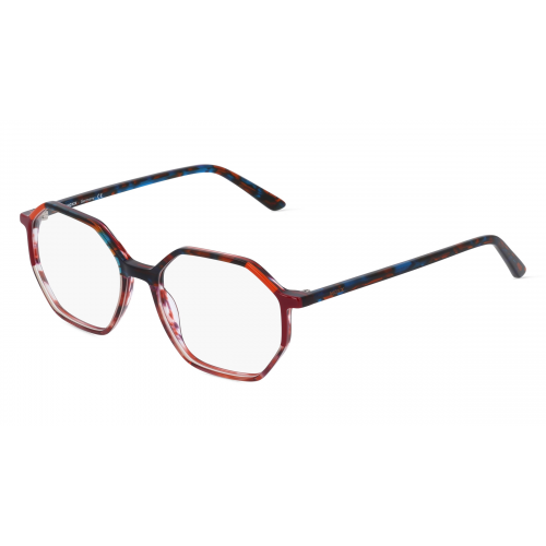 Mexx 2548 Damen-Brille inkl. Gläser Vollrand Achteckig Kunststoff-Gestell 52mm/17mm/140mm, Pink