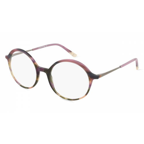 Comma 70175 Damen-Brille inkl. Gläser Vollrand Rund Kunststoff Metall-Gestell 49mm/19mm/145mm, Pink