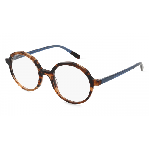 Comma 70189 Damen-Brille inkl. Gläser Vollrand Rund Kunststoff-Gestell 48mm/19mm/145mm, Havanna