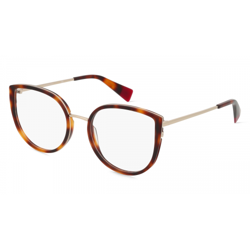 Comma 70195 Damen-Brille inkl. Gläser Vollrand Butterfly Kunststoff Metall-Gestell 52mm/19mm/145mm, Havanna