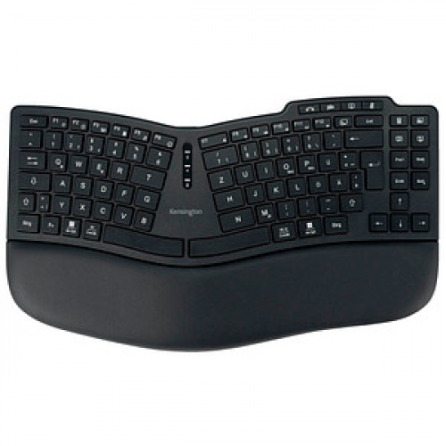 Kensington Pro Fit Ergo KB675 EQ ergonomische Tastatur kabellos schwarz