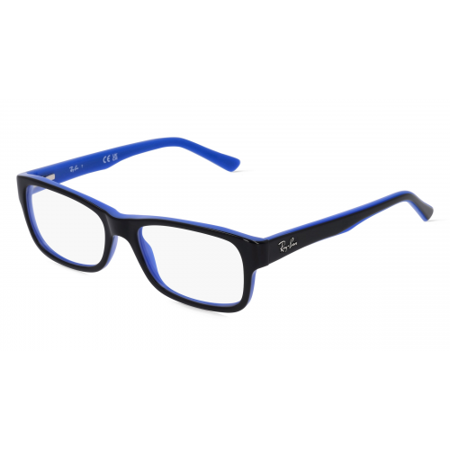 Ray-Ban RX5268 Unisex-Brille inkl. Gläser Vollrand Rechteckig Acetat-Gestell 50mm/17mm/135mm, schwarz