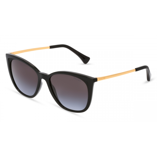 Ralph RA5280 Damen-Sonnenbrille Vollrand Butterfly Kunststoff-Gestell, Schwarz