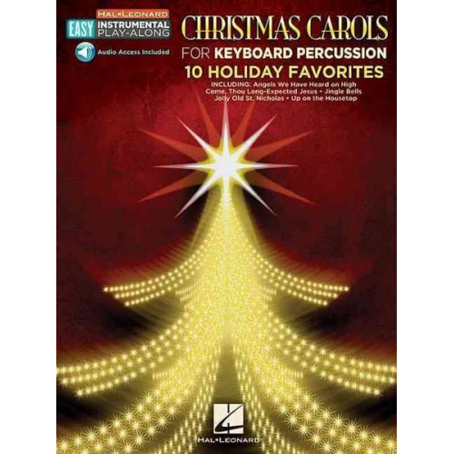 Hal Leonard Publishing Corporation (COR) - Christmas Carols - 10 Holiday Favorites: Keyboard Percussion Easy Instrumental Play-Along Book with Online Audio Tracks