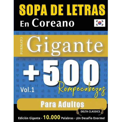 Delta Classics - Sopa De Letras En Coreano Formato Gigante