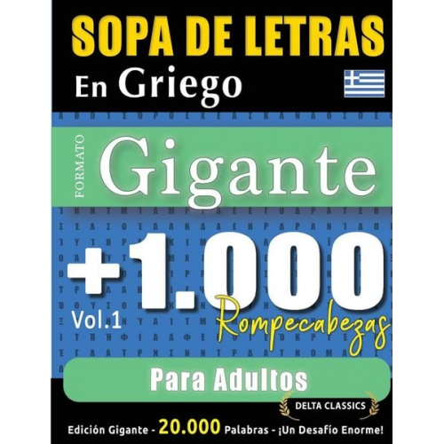 Delta Classics - Sopa De Letras En Griego Formato Gigante