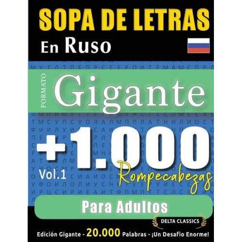 Delta Classics - Sopa De Letras En Ruso Formato Gigante