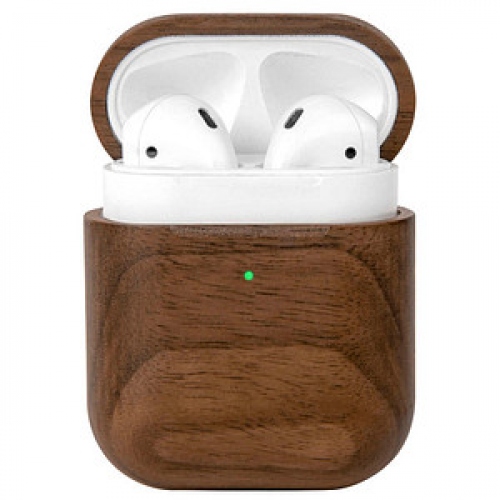 WOODCESSORIES AirCase Schutzhülle für Apple AirPods 1. Gen, AirPods 2. Gen braun