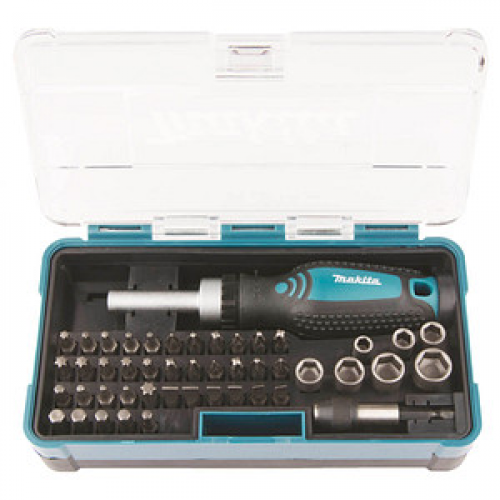 makita mit Ratschenschraubendreher B-36170 Bit-Set, 47-teilig