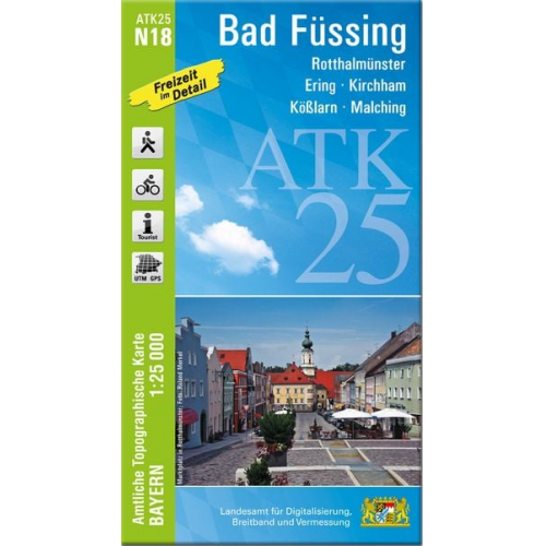 ATK25-N18 Bad Füssing (Amtliche Topographische Karte 1:25000)