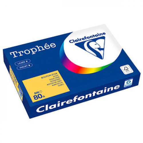 Clairefontaine Kopierpapier Trophée gold gelb DIN A3 80 g/qm 500 Blatt