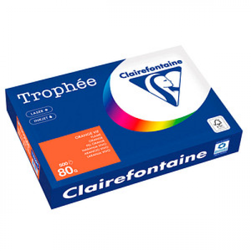 Clairefontaine Kopierpapier Trophée orange DIN A3 80 g/qm 500 Blatt