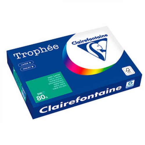 Clairefontaine Kopierpapier Trophée tannengrün DIN A3 80 g/qm 500 Blatt