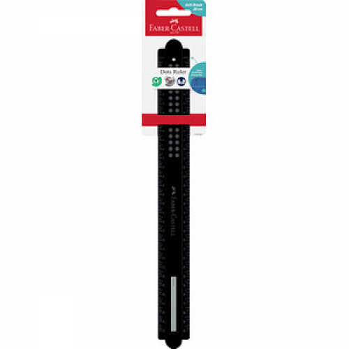 FABER-CASTELL Lineal Dots 30,0 cm, schwarz