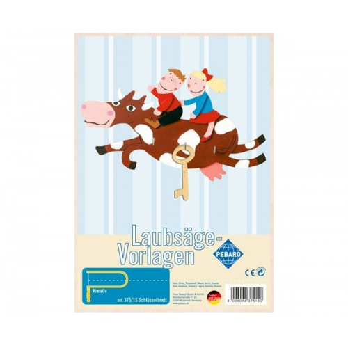 Pebaro - Laubsägevorlage DIN A4, 1 Platte, Schlüsselbrett
