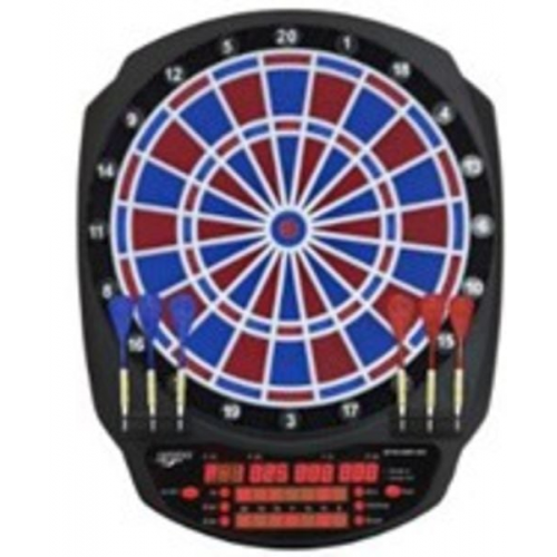 Carromco 92646 - Elektronisches Dartboard Striker-601, mit Adapter, 2-Loch Abstand