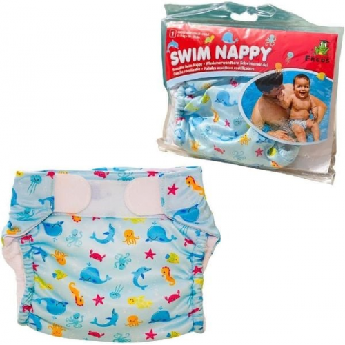 Freds Swim Nappy Schwimmwindel, wiederverwendbar, blau, Größe 1: 4-9 kg