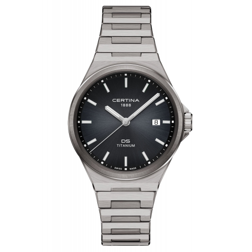 Certina C043.410.44.051.00 Titanuhr in Unisexgröße Quartz DS-7 Schwarz