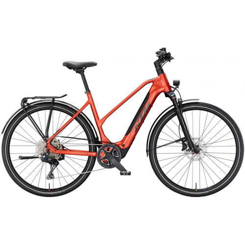 KTM MACINA SPORT SX 10, 11 Gang Kettenschaltung, Damenfahrrad, Trapez, Modell 2025, 28 Zoll 56 cm burnt orange matt (black)