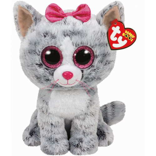 Ty - Beanie Boos - Kiki, Katze grau 24cm, medium