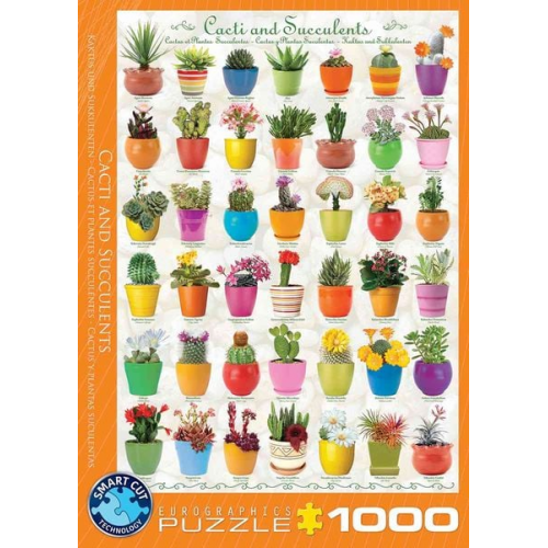 Eurographics 6000-0654 - Kakteen und Sukkulenten , Puzzle, 1.000 Teile