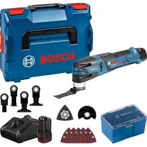 BOSCH Professional GOP 12V-28 Akku-Multifunktionswerkzeug-Set 12,0 V, mit 2 Akkus