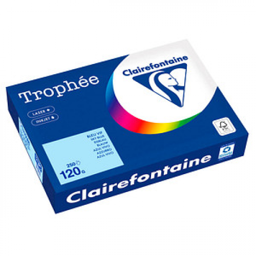 Clairefontaine Kopierpapier Trophée eisblau DIN A4 120 qm 250 Blatt