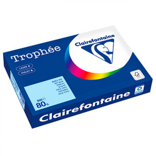 Clairefontaine Kopierpapier Trophée eisblau DIN A3 80 qm 500 Blatt