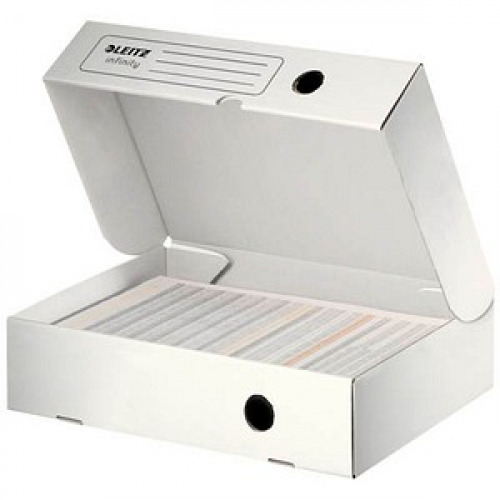 10 LEITZ Archivboxen Infinity weiß 25,5 x 33,0 x 8,0 cm