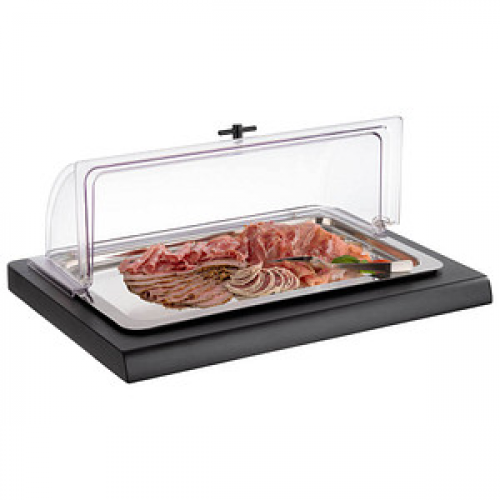 APS Buffetvitrine TOP FRESH GN 1/1 schwarz 41,0 x 60,0 cm