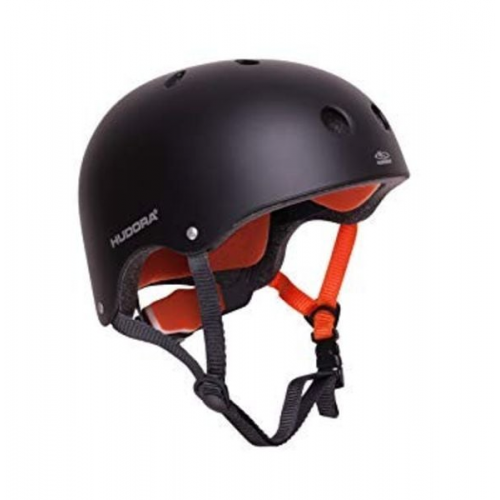 HUDORA 84103 - Skaterhelm, Skateboard-Helm, Scooter-Helm, Fahrrad-Helm, Gr. 51-55, anthrazit