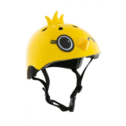 HUDORA 84165 - Fahrrad-Helm, Kinderhelm Kiki, Gr. M, 51-53cm, gelb mit 3D-Effekt