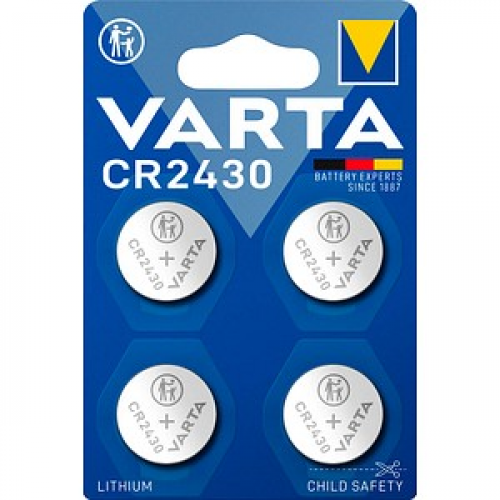 4 VARTA Knopfzellen CR2430 3,0 V