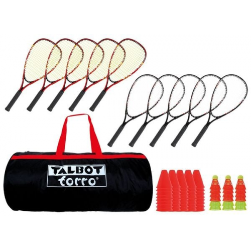 Talbot Torro 490100 - Speed Badminton Set im Sportsbag Schulset für 10 Spieler