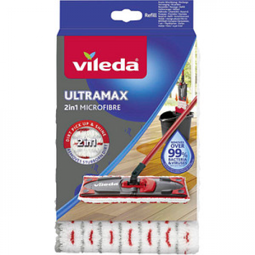 vileda ULTRAMAX Wischbezug für Bodenwischer Mikrofaser 60 °C waschbar, 1 St.