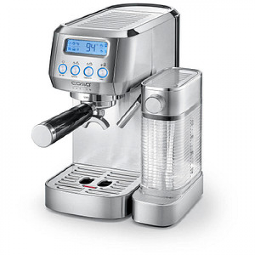 caso® Espresso Gourmet Latte Espressomaschine silber