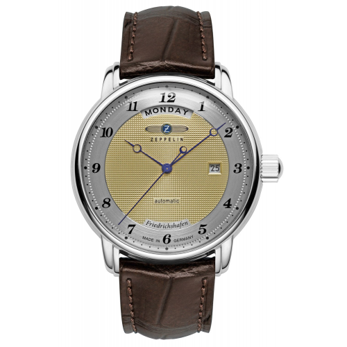 Zeppelin 8562-5 Herrenarmbanduhr Automatik Friedrichshafen Braun