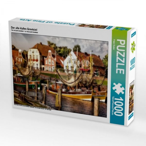 CALVENDO Puzzle Der alte Hafen Greetsiel | 1000 Teile Lege-Größe 64x48cm Foto-Puzzle für glückliche Stunden