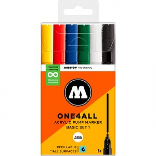 MOLOTOW One4All Acrylstifte farbsortiert 2,0 mm, 6 St.